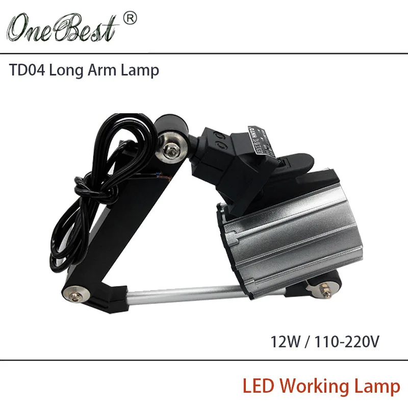 HNTD 12W LED Spotlights Work Light 24V/220V TD04 Long Arm Folding Lamp Waterproof IP65 CNC Machine Tools Strahler Hot Sales