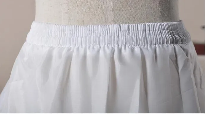 White Women Wedding Petticoats 3-layer Steel Ring Elastic Waistband Wedding Accessories Underskirt