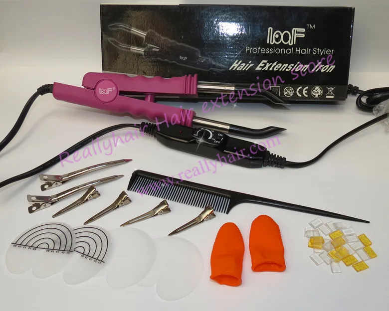 Free shipping Loof Hair Extension Fusion Iron L-618-Control Hair Extension Tool Kits