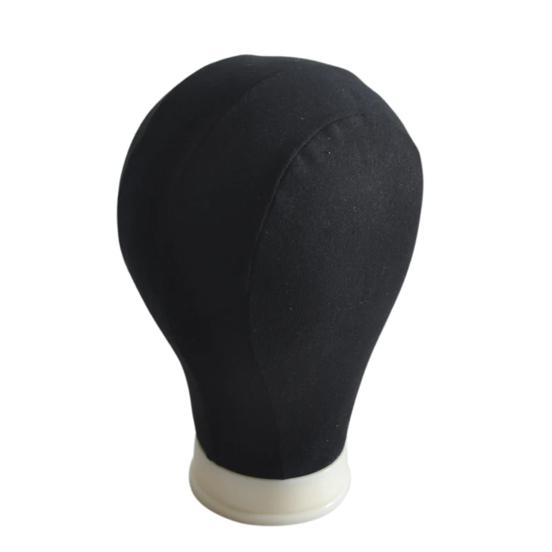 

21inch/22icnh/23inch/24inch/25inch Black Training Mannequin Head Canvas Block Head For Hair Extension Lace Wigs Making