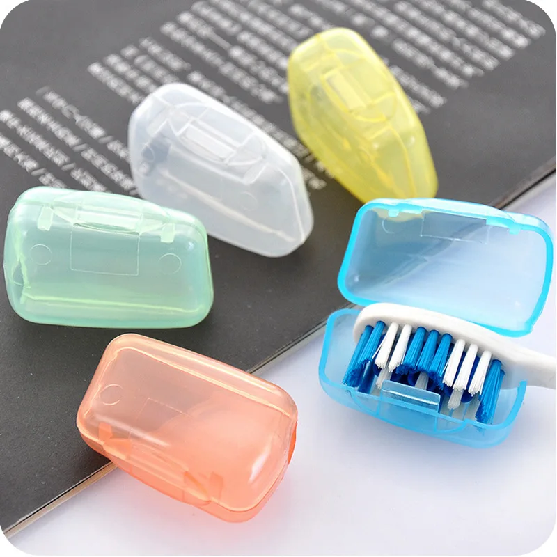 10PCS Plastic Portable Toothbrush Head Case Travel Toothbrush Protect Holder Cap Wash Brush Cap Case Bathroom Accessories