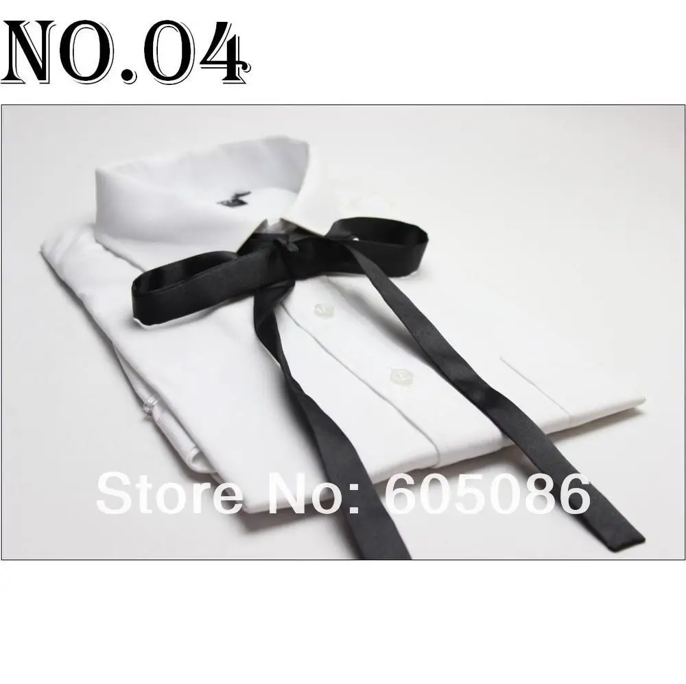 

HOOYI 2019 solid black self tie knots mens neck ties Women necktie