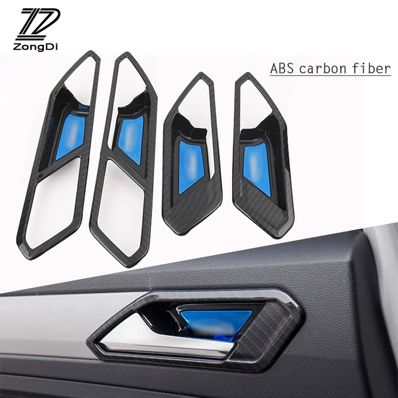 ZD Car Covers 4pcs/set For Volkswagen VW Tiguan 2 MK2 2016 2017 2018 Car Door Handle Bowl Frame Trim Cover Auto Accessories
