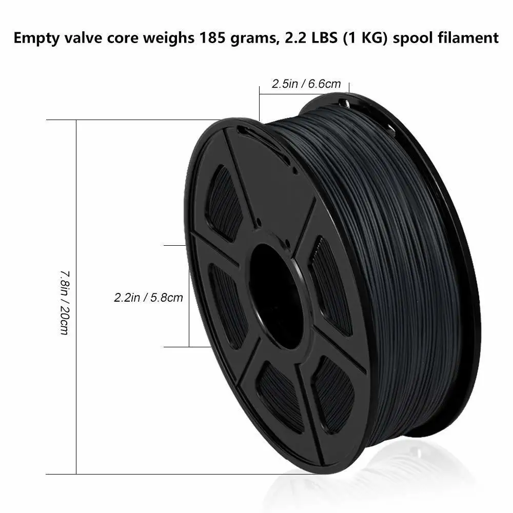 Imagem -05 - Sunlu-filamento de Fibra de Carbono Pla para Impressora 3d 1.75 mm Preto Rolos de Filamento Pla Conjunto com 10kg Extrusora de Filamento