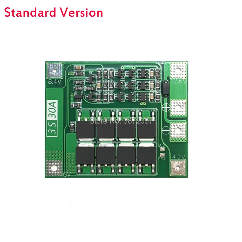 DIYmall 3 S 30A BMS Bordo 18650 Litio Batteria Protezione Bordo con equalizzazione Drive trapano 30A corrente Standard di Equilibrio