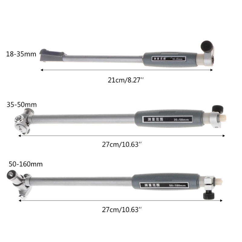 160-250-450mm Inner Diameter Gauge Measuring Rod + Probe (no indicator) Accessories Inner Diameter Gauge Measurement Tool