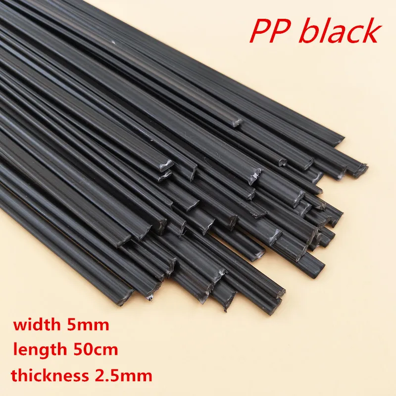 12pcs plastic welding rod black PP plastic floor welding rod automobile bumper plastic welding 5mm