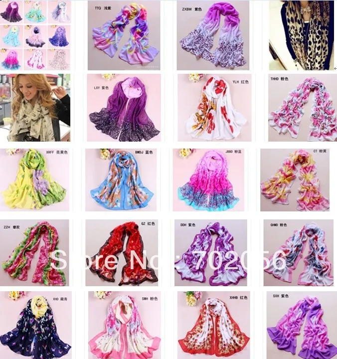 Spring summer women's polyster Scarf wrap shawl Scarves scarf poncho mixed color 160*50cm mixed design color 35cs/lot #3348