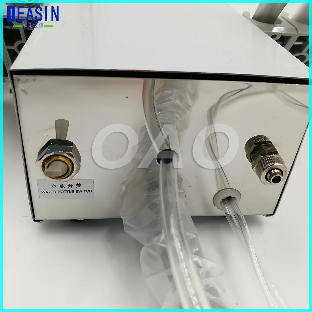 DEASIN Dental Lab Portable two Turbine Unit Air Compressor 3 way straw for dentist Handpiece tube 4 hole or 2 hole tube