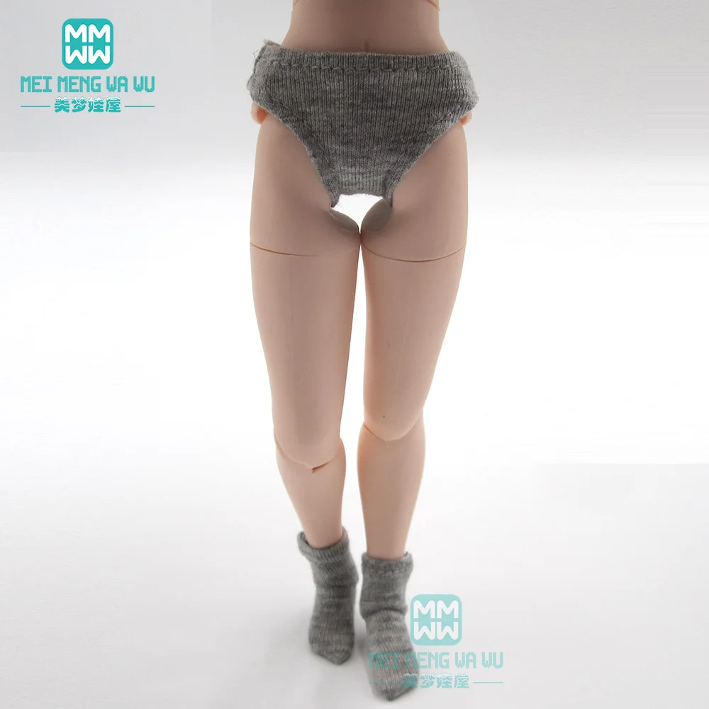 Accessories for dolls for Blyth Azone OB22 OB24 doll Fashion Plain underwear, socks set white, gray, pink