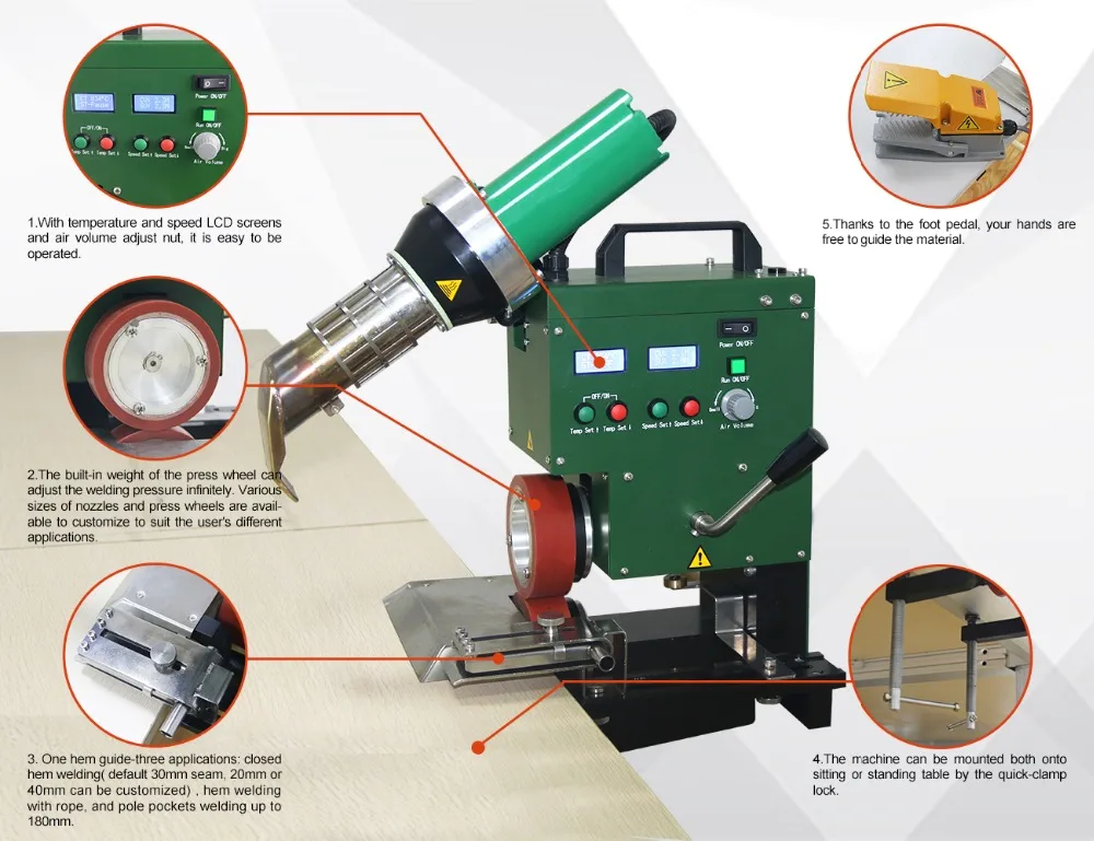 SWT-APU Table hem welding machine for banner/ tarpaulin