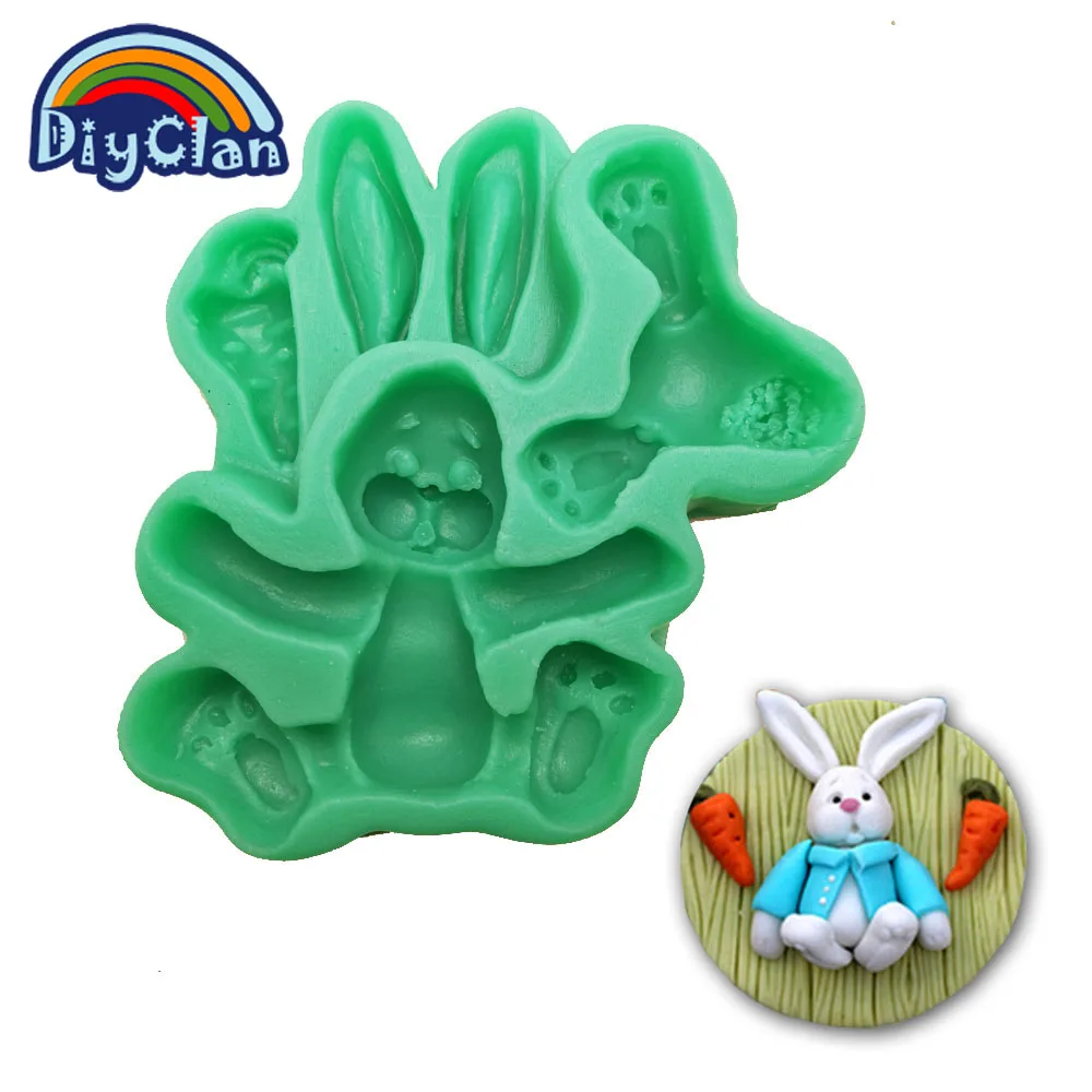 Lion elephant giraffe silicone cookies mold for cake decorating easter bunny mould rabbit handmade chocolate mold F0651TZ35