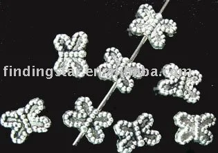 

FREE SHIPPING 600Pcs Tibetan silver tiny butterfly spacer bead A711