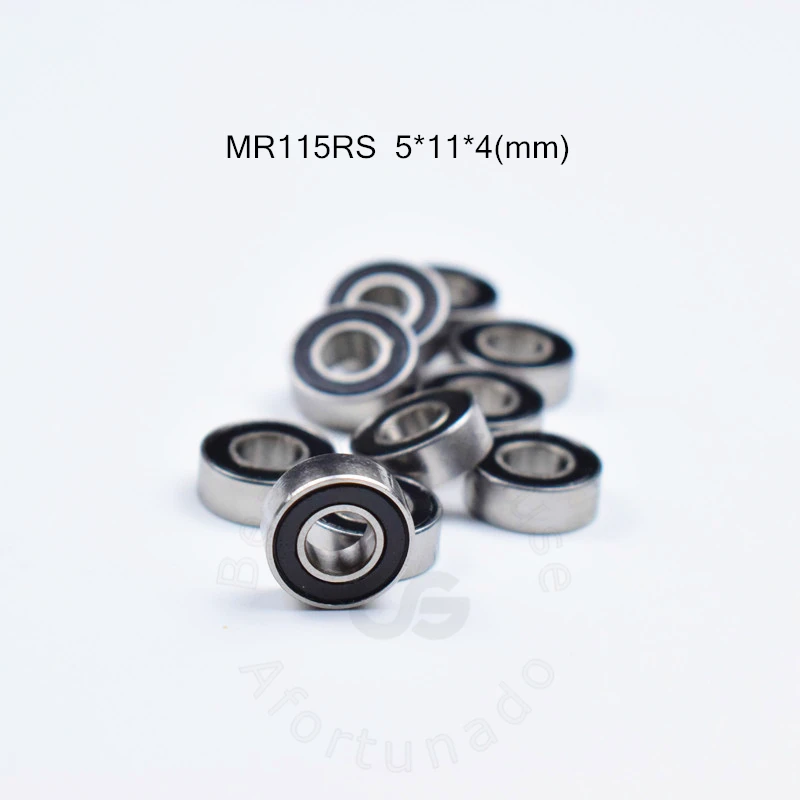 Miniature Bearing MR115RS 10 Pieces 5*11*4(mm) chrome steel Rubber Sealed High speed Mechanical equipment parts