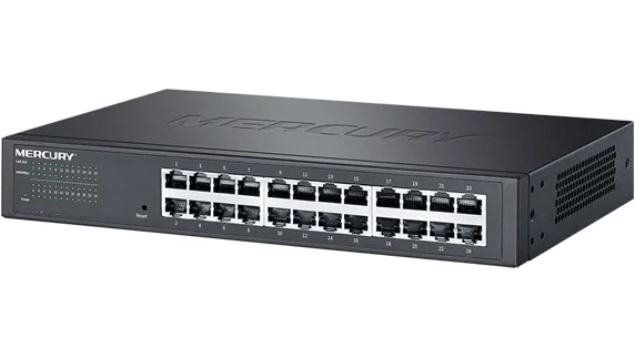 Chinese-Firmware 24 Ports 1000Mbps Gigabit Managed Ethernet Switch, 100/1000Mpbs Manageable Network Switches QoS IGMP VLAN Loop