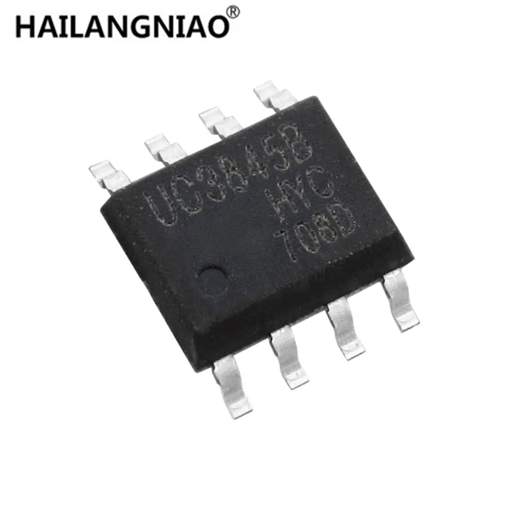 10pcs UC3845B UC3845 3845B Controllers 52kHz 1A Current PWM w/48% Duty Cycle SOP8 new original