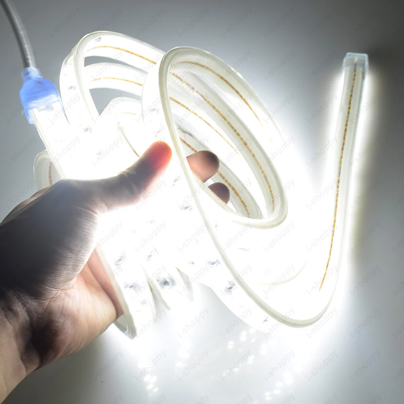 

63 meters Super-Bright LED Flexible Light Strip LEDs Waterproof Soft Lamp Plug