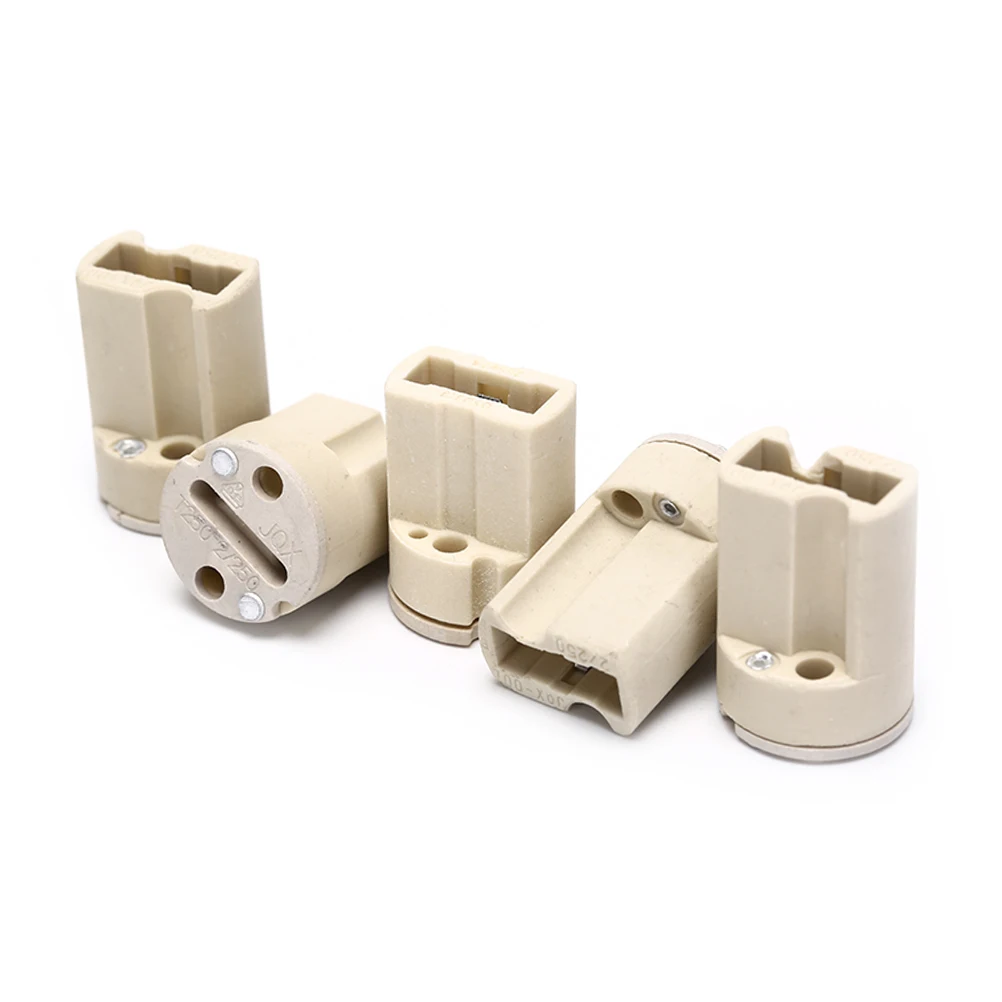 5pcs/lot G9 Lamp Base 110-220V 3A Ceramic Socket G9 Type Halogen Lamp Holder Ceramic Lamp Bases