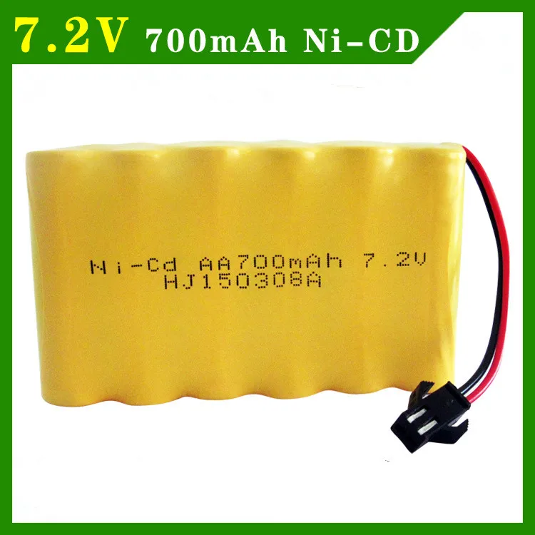 7.2v AA  battery 700mah ni-cd  batteries pack ni cd rechargeable for RC boat model car electric toys tank