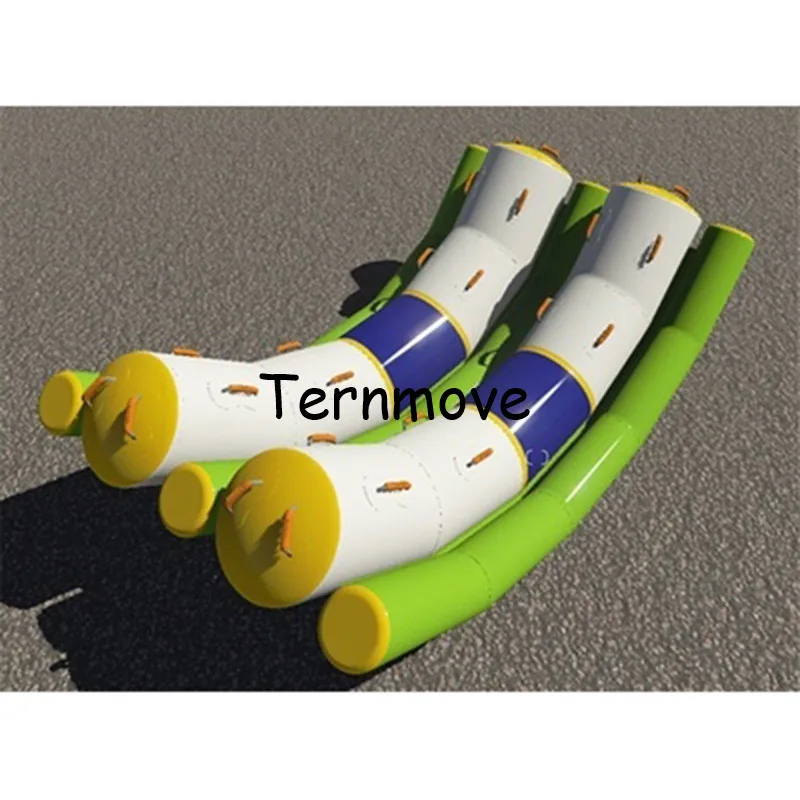 Adulto totter teeterboard jogo de água para esportes aquáticos pvc ar água totter única linha linhas duplas gangorra rocker