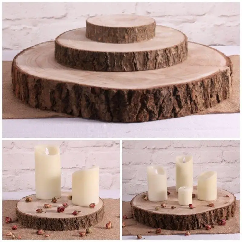 

Tree Bark Size 3 Unfinished Christmas Ornaments Round Circle Slices Wood Discs Wood Slices Log Discs DIY Craft For Wedding