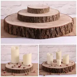 Tree Bark Size 3 Unfinished Christmas Ornaments Round Circle Slices Wood Discs Wood Slices Log Discs DIY Craft For Wedding