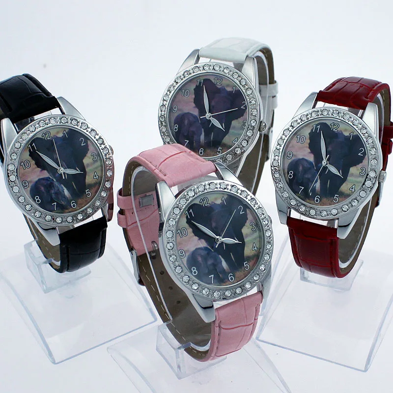 Популярные часы с животными Elephant Desig, простые женские наручные часы, разноцветные ремешки, L13 студенческие часы, часы для мальчиков и девочек