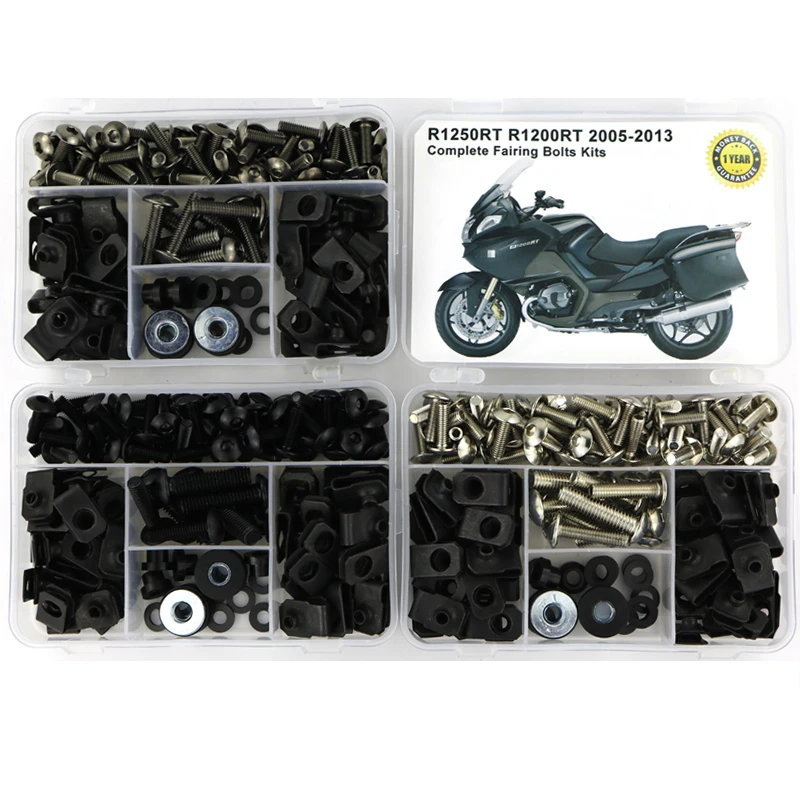 

Fit For BMW R1250RT R1200RT 2005-2013 Complete Fairing Kit Full Fairing Bolts Kit Screws Speed Nuts Clips Steel