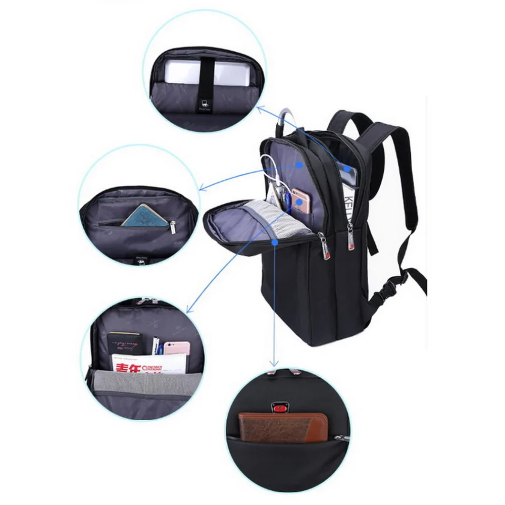 Fashion Backpacks Black Business Bag For 15.6\