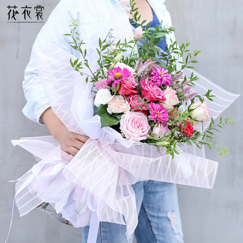 

50cm*5yards Flower Packaging Mesh Gauze Floral Bouquet Gauze Strips Yarn Gauze Bouquet Packaging