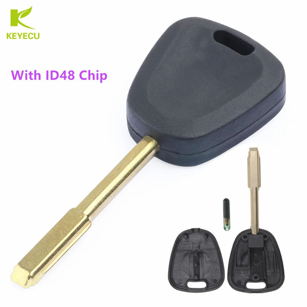 

KEYECU Replacement Transponder Key Fob With Chip ID48 for Jaguar XJ , XJR 2000 - 2002 Uncut Blank Blade