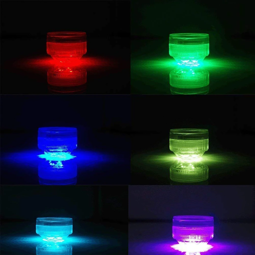 1pc twist RGB led sinking light Submersible floralytes Remote Control waterproof candle Night lights wedding Xmas party Lamps