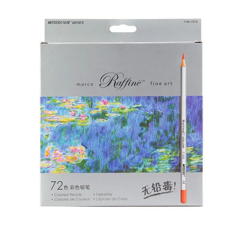 Marco 7100 Raffine Fine Art Colored Pencils 24/36/48/72 Colors Drawing Sketches Colour Pencil For School Office Art Supplies