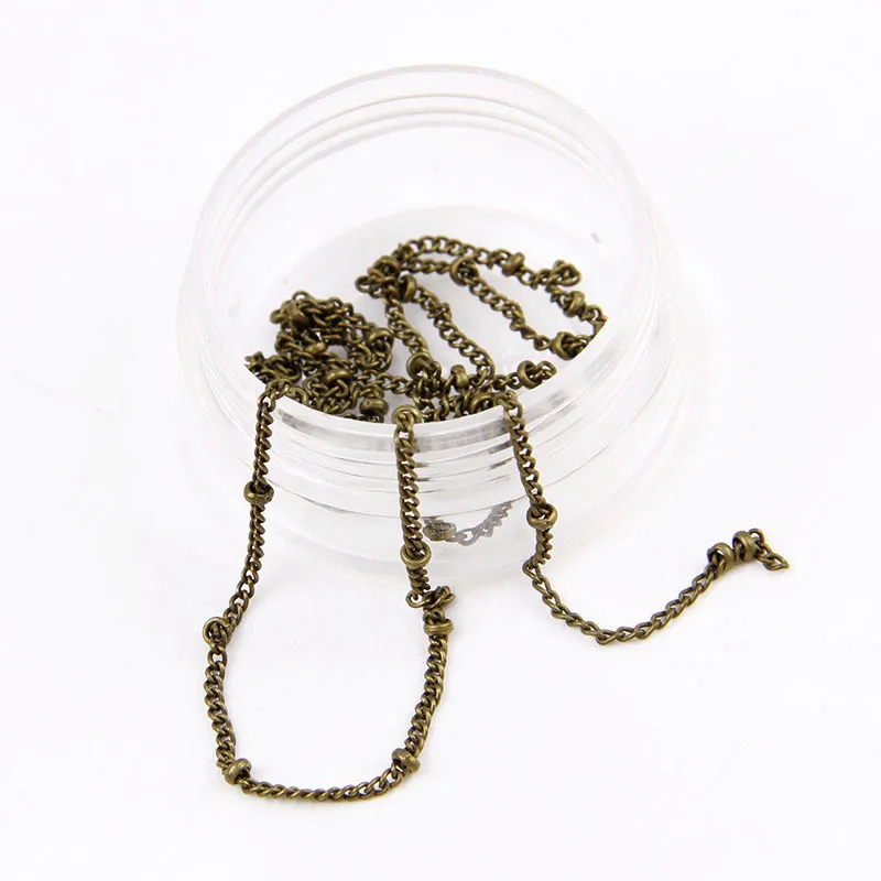 2.7mm Iron Metal Bronze Necklace Chains Twisted Link Extension Chain Tails Charm With LobsterClasp  DIY Jewelry Accessories