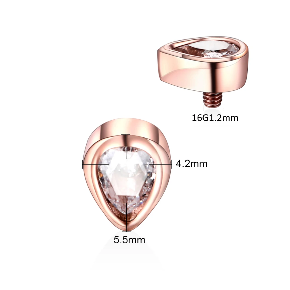 1 Piece Top/Base Micro Dermal Piercing Tops Inner 16G Flower Skin Diver Base Sexy Hide-it Skin Piercing Base Steel Body Jewelry