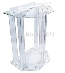 Free Shiping clear Acrylic Plexiglas podium pulpit acrylic lectern  acrylic podium