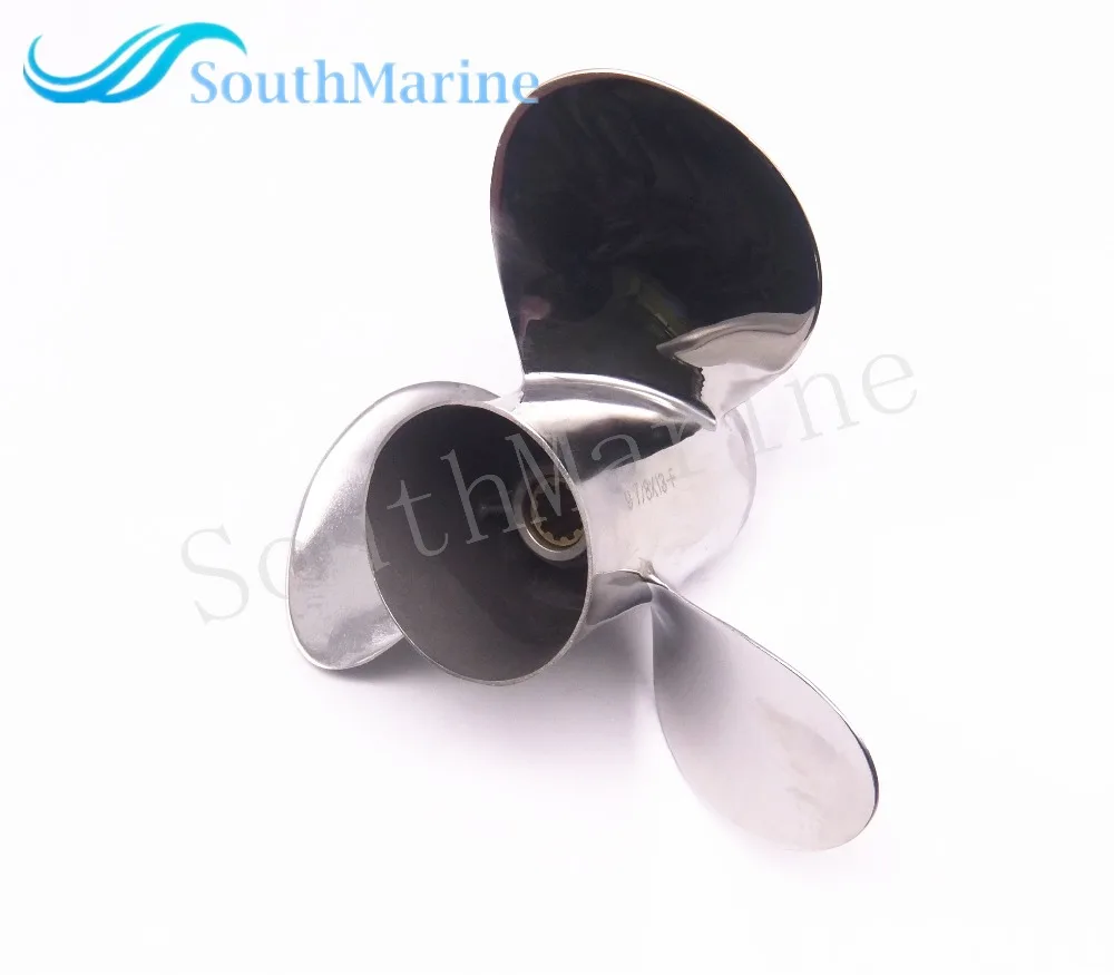 Boat Engine Stainless Steel Propeller 9 7/8x13-F for Yamaha 20HP 25HP 30HP Outboard Motor 9 7/8 x 13 -F 664-45949-02-00