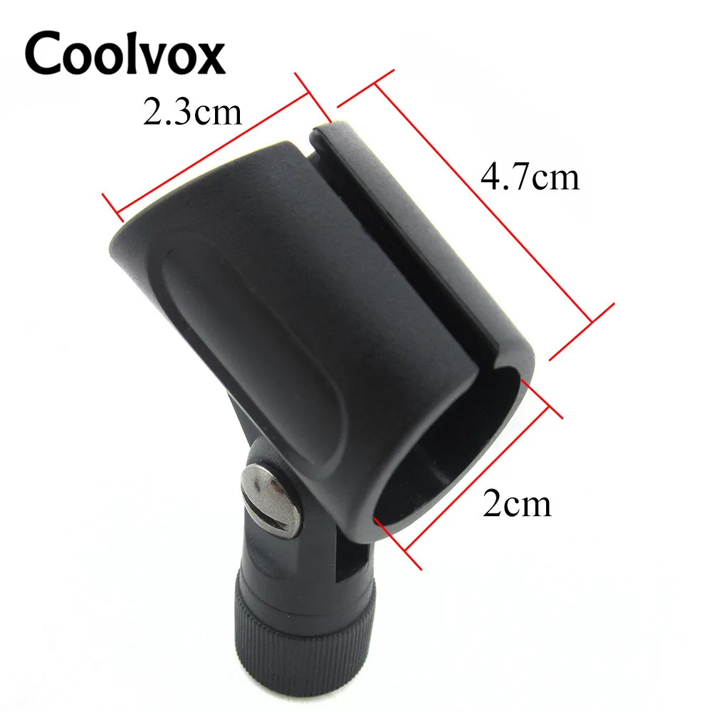 Coolvox Universal Flexible Plastic Clamp Plastic Microphone Clips Fits Standard Size Wired MIC Interview Microphone for ECM-995