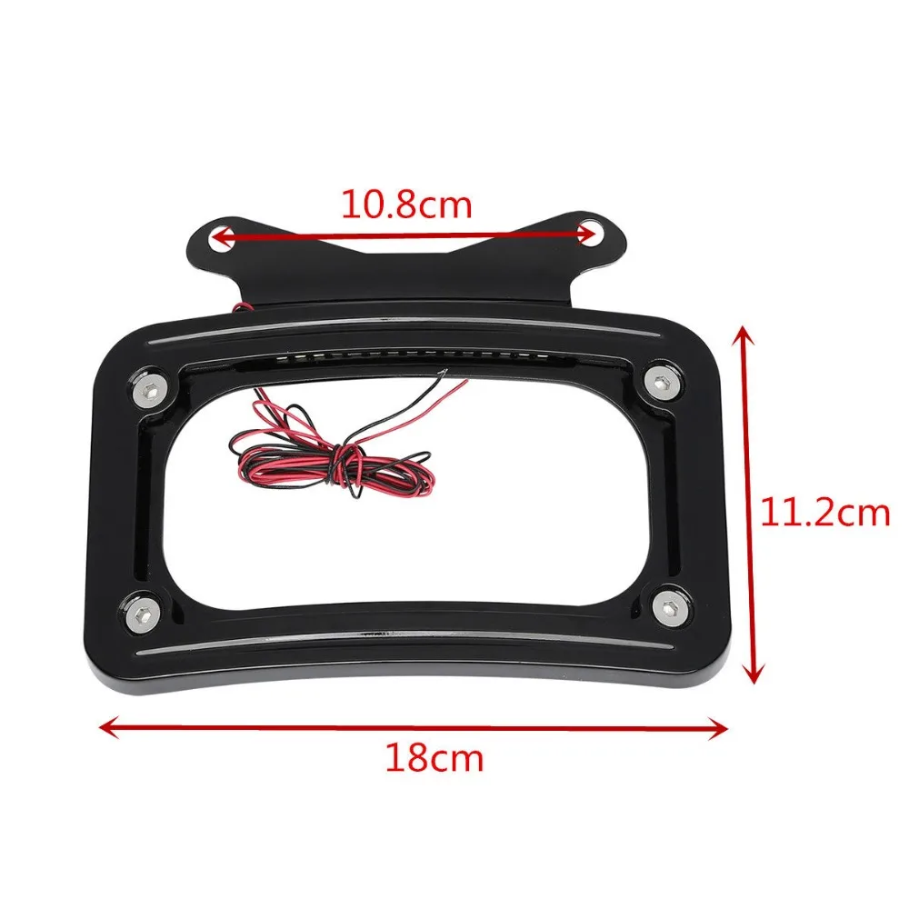 Curved License Plate Frame LED Light For Harley Road King Street Glide FLHRXS Special 2017-2023 Motorcycle