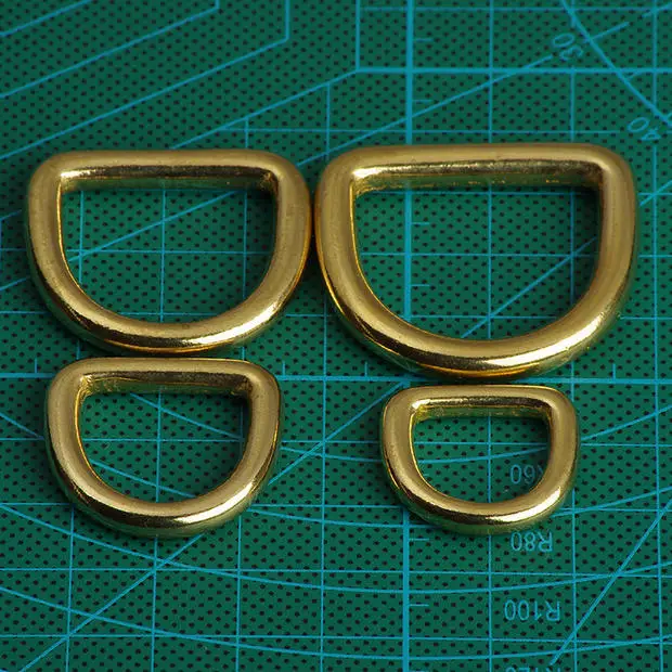 10pcs pack seamless solid brass D RING 1-1/6 