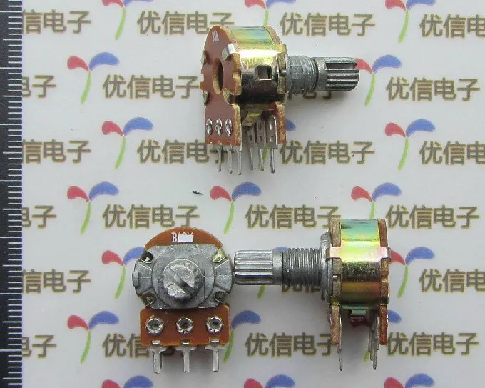 WH148 1K 2K 5K 10K 20K 50K 100K 500K ohm 20% duplex potentiometers 6Pin /Handle length:15mm