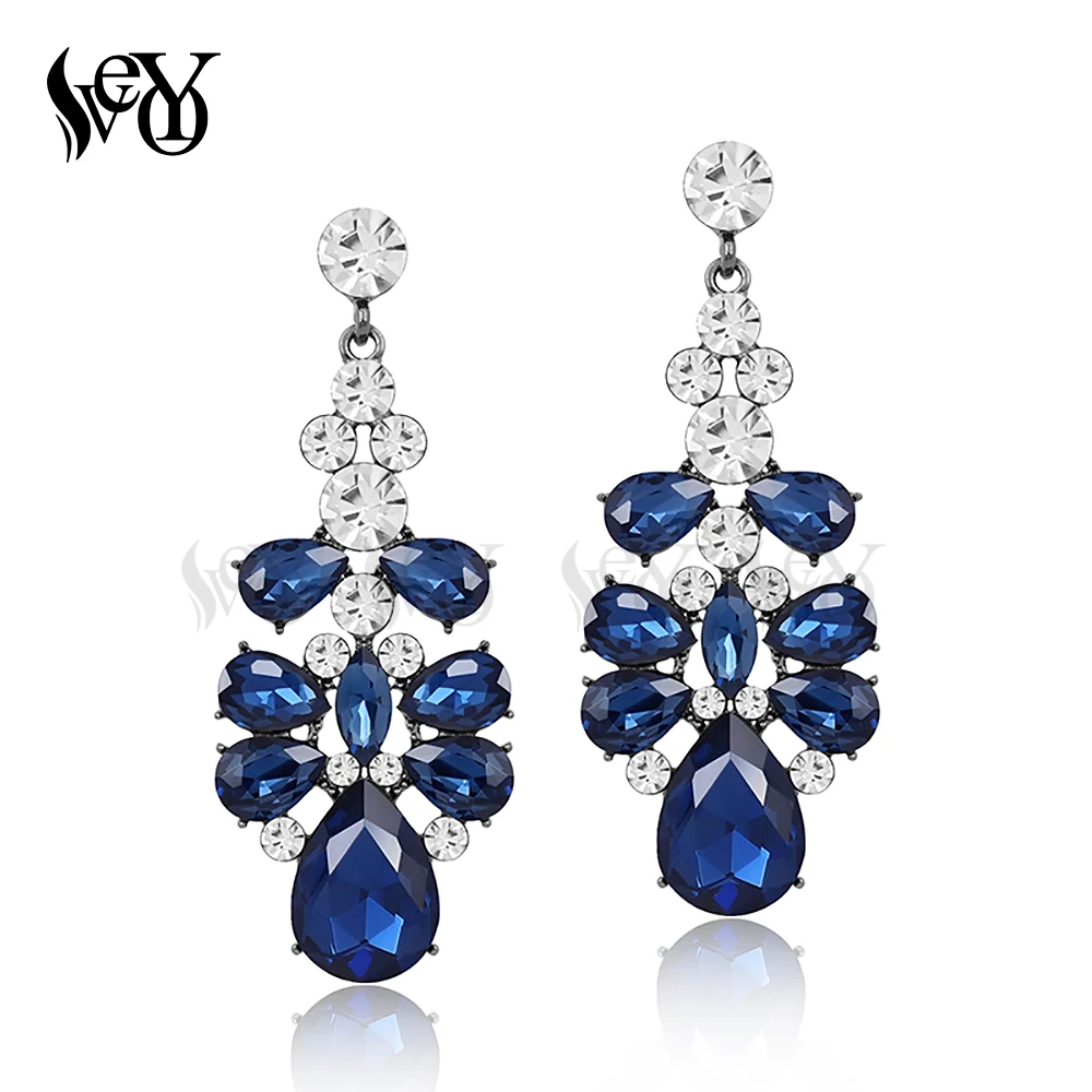 VEYO Crystal Earrings For Women Drop Earrings Elegant Luxury High Quality Brincos Pendientes