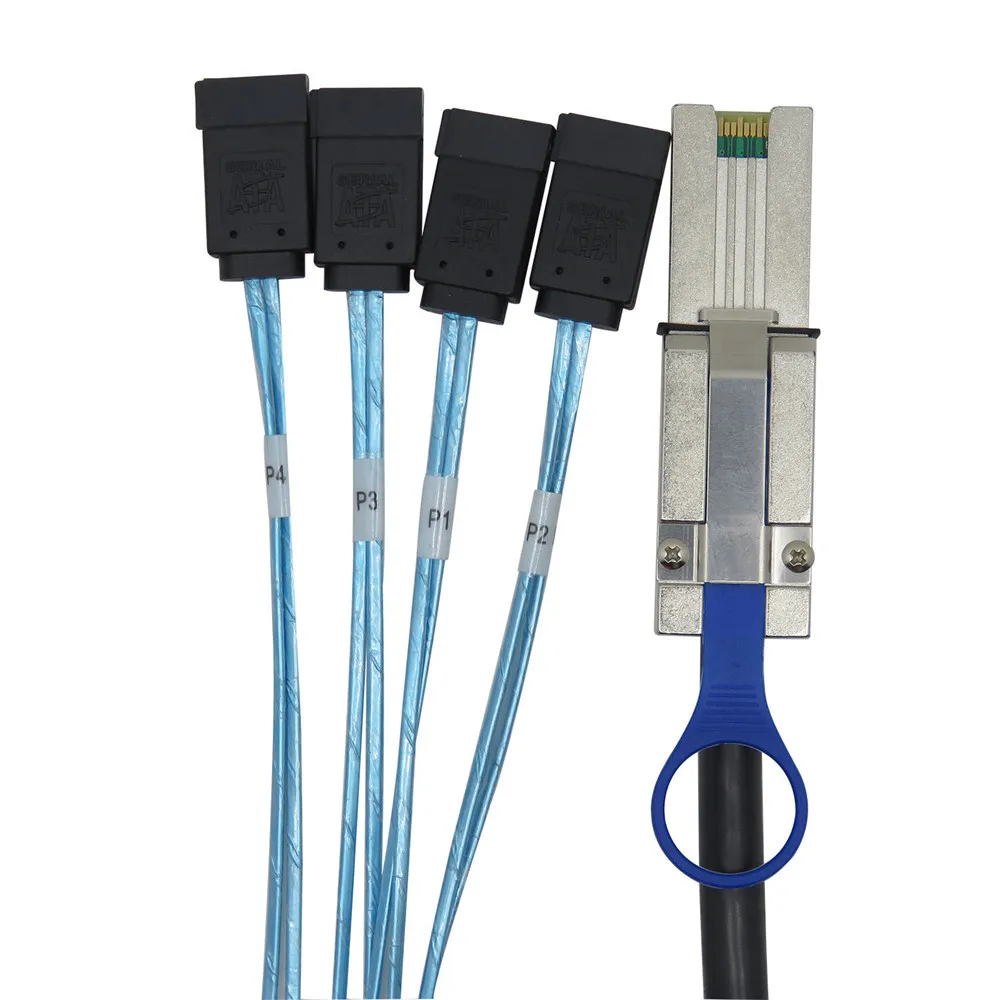 SFF-8088 TO 4x SATA 7Pin Mini-SAS 26P TO 4SATA Cable