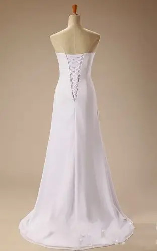 ANGELSBRIDEP-Vestido De novia Formal De alta calidad, traje De novia De corte en A, De gasa, apliques sencillos