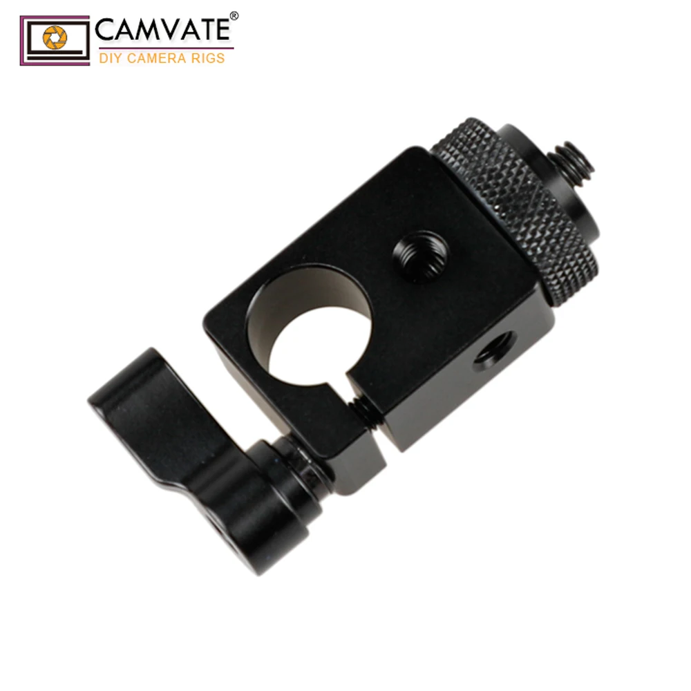 CAMVATE 15 مللي متر واحد قضيب المشبك محول مع 1/4 "برغي موصل جبل للكاميرا تلاعب رصد مضيا الفيديو الضوئي ميكروفون