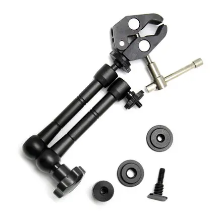 11 インチ調整可能な咬合マジックアーム + スーパークランプカニプライヤークリップ ForCamcorder 液晶モニター LED ライト DSLR カメラ