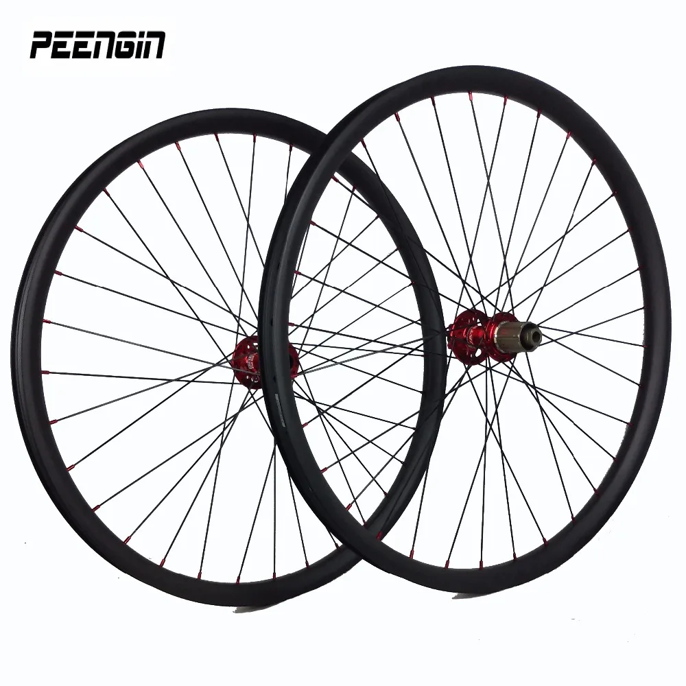 Buy light Weight Cycling Carbon Mtb Wheelset Quick Release/Thru Axle Versio 27.5 Wheels Mountain Bike 35x30 Novatec Powerway Hub