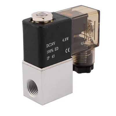 DC24V 2V025-08 4.8W Electromagnetic 2 Position 2 Way Solenoid Valve