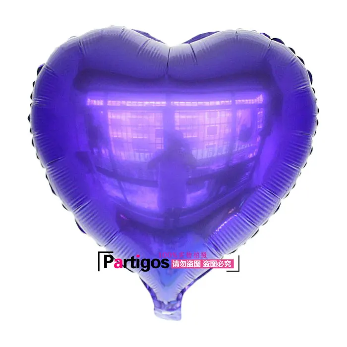 9pcs/lot 18 inch Pure Heart Foil Balloons Helium Pearl Pink Purple Wedding Events Birthday Party Decor Valentine\'s Day Gift Ball