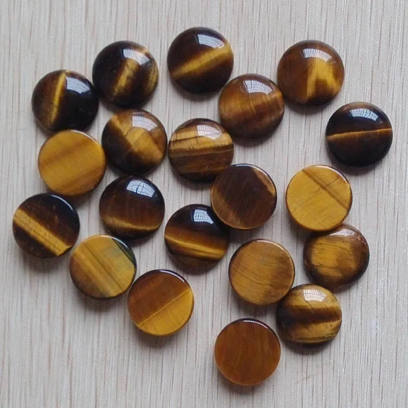 Natural tiger eye Labradorite quartz red stone round cabochon beads for jewelry making 20mm fast shipping Wholesale 20pcs/lot